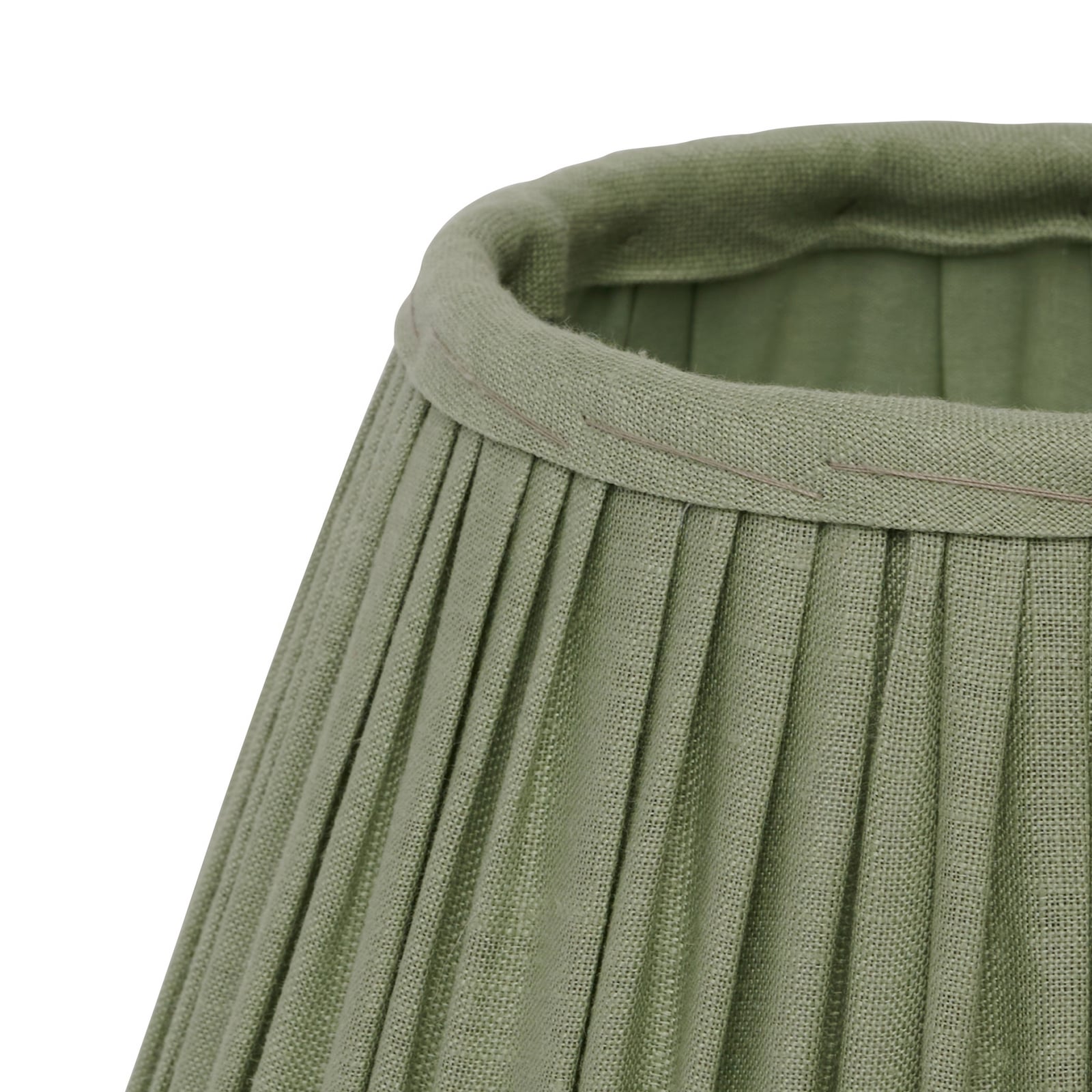 Abajur Ella, verde salva, Ø 20 cm, linho - Watt & Veke