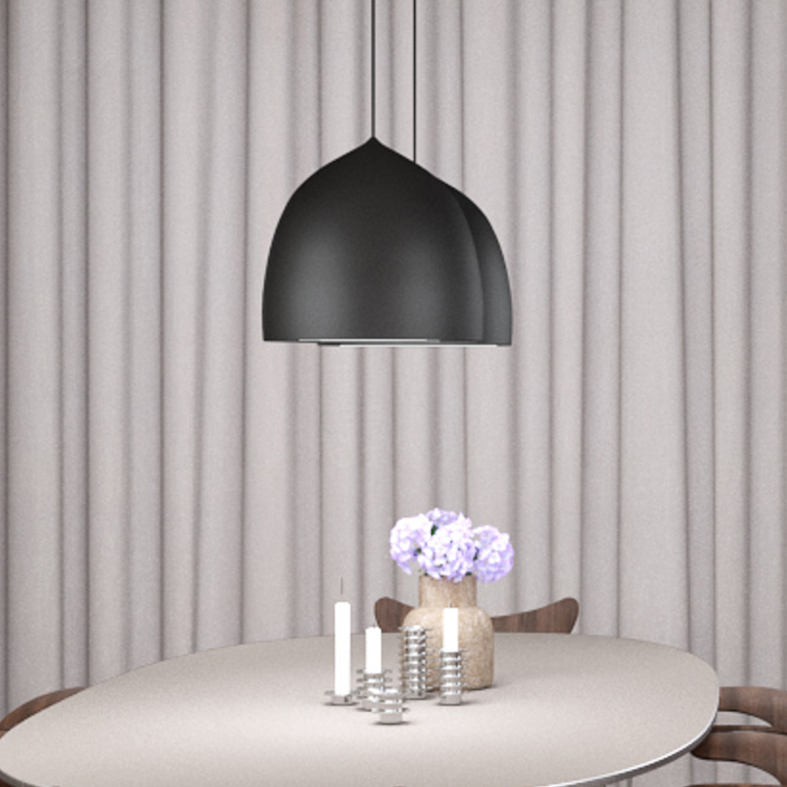 FRITZ HANSEN Suspence P2 lampă susp Ø 385cm negru