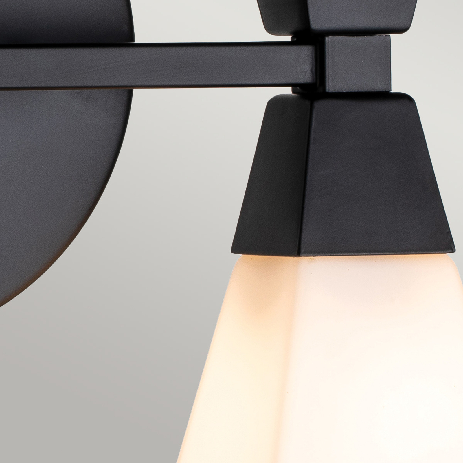 Badkamer wandlamp Bowtie, mat zwart, 2-lamps