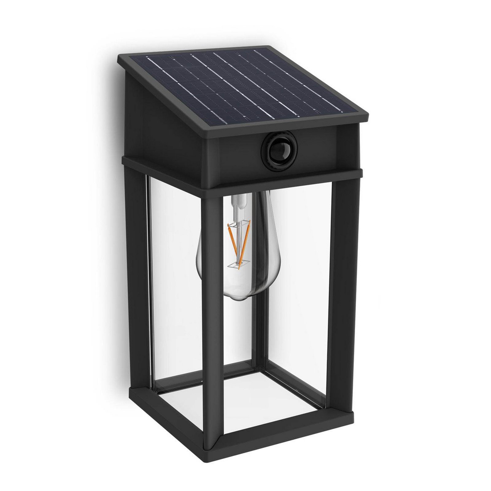 Philips LED solárne vonkajšie nástenné svietidlo Geri UE senzor, hranaté, IP44