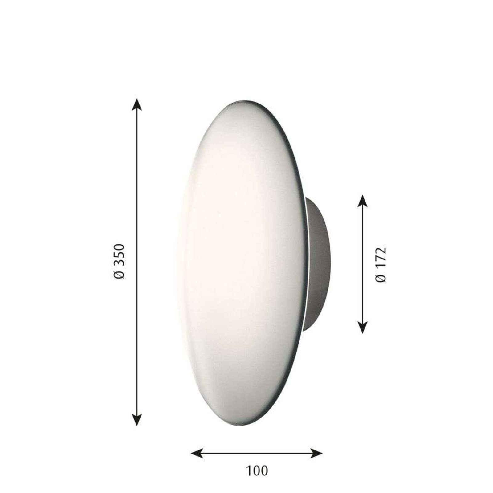 AJ Eklipta LED Candeeiro de Parede/Tecto Ø350 White - Louis Poulsen