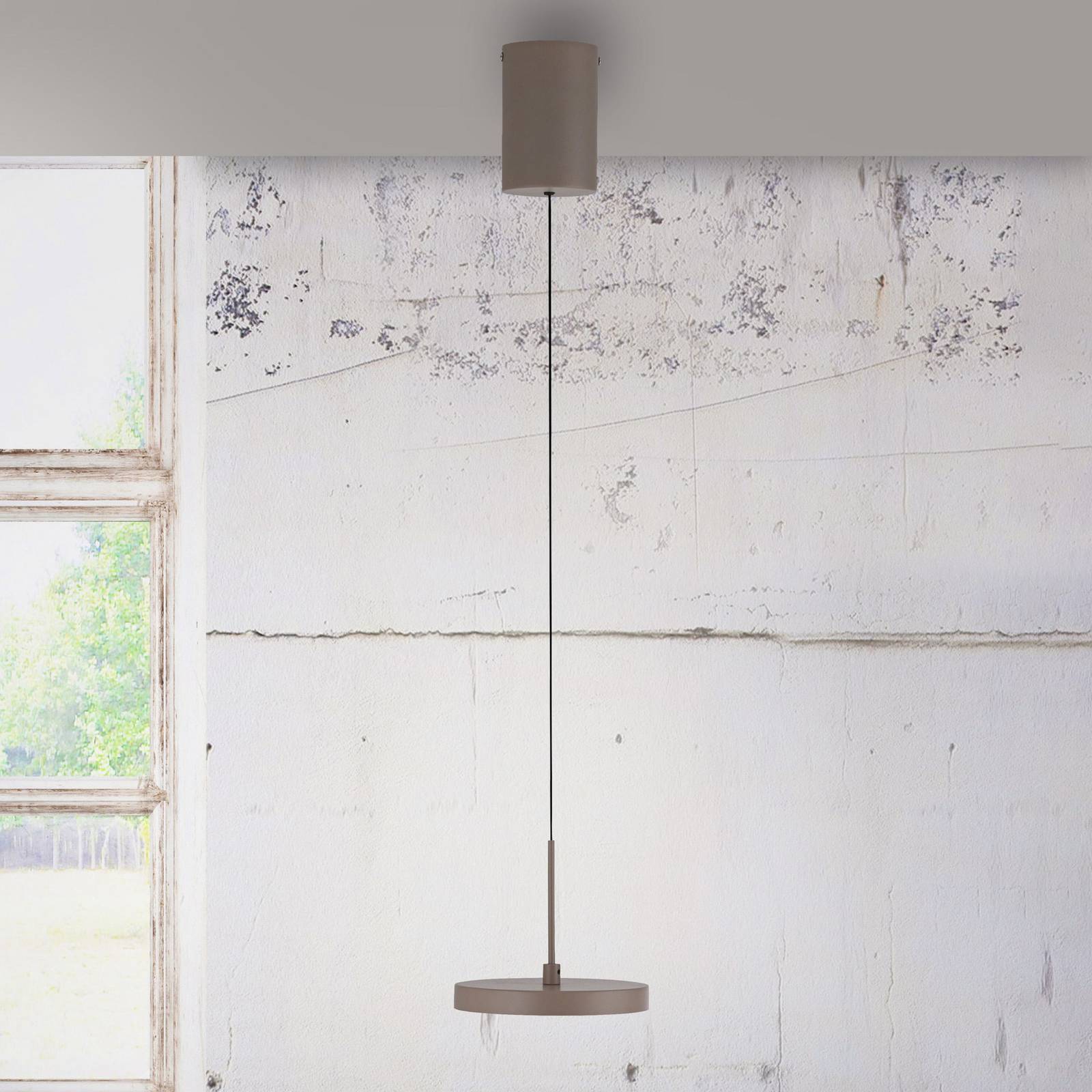 JUST LIGHT. żyrandol LED Plata, piaskowa, 1-punktowa, 3000 K