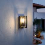 Arcchio Ismera outdoor wall light, anthracite/clear, IP65, glass