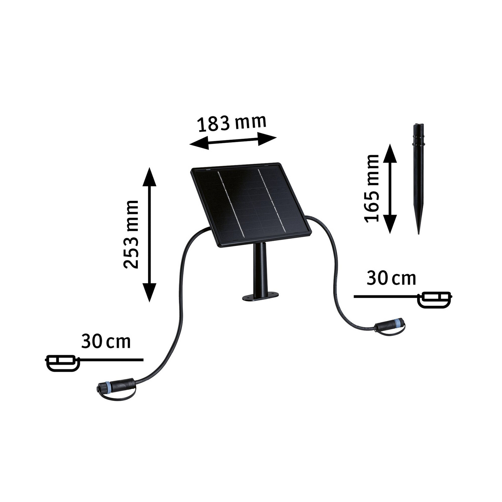 Módulo solar Paulmann Plug & Shine, antracita, 21 W, 24 V, IP44