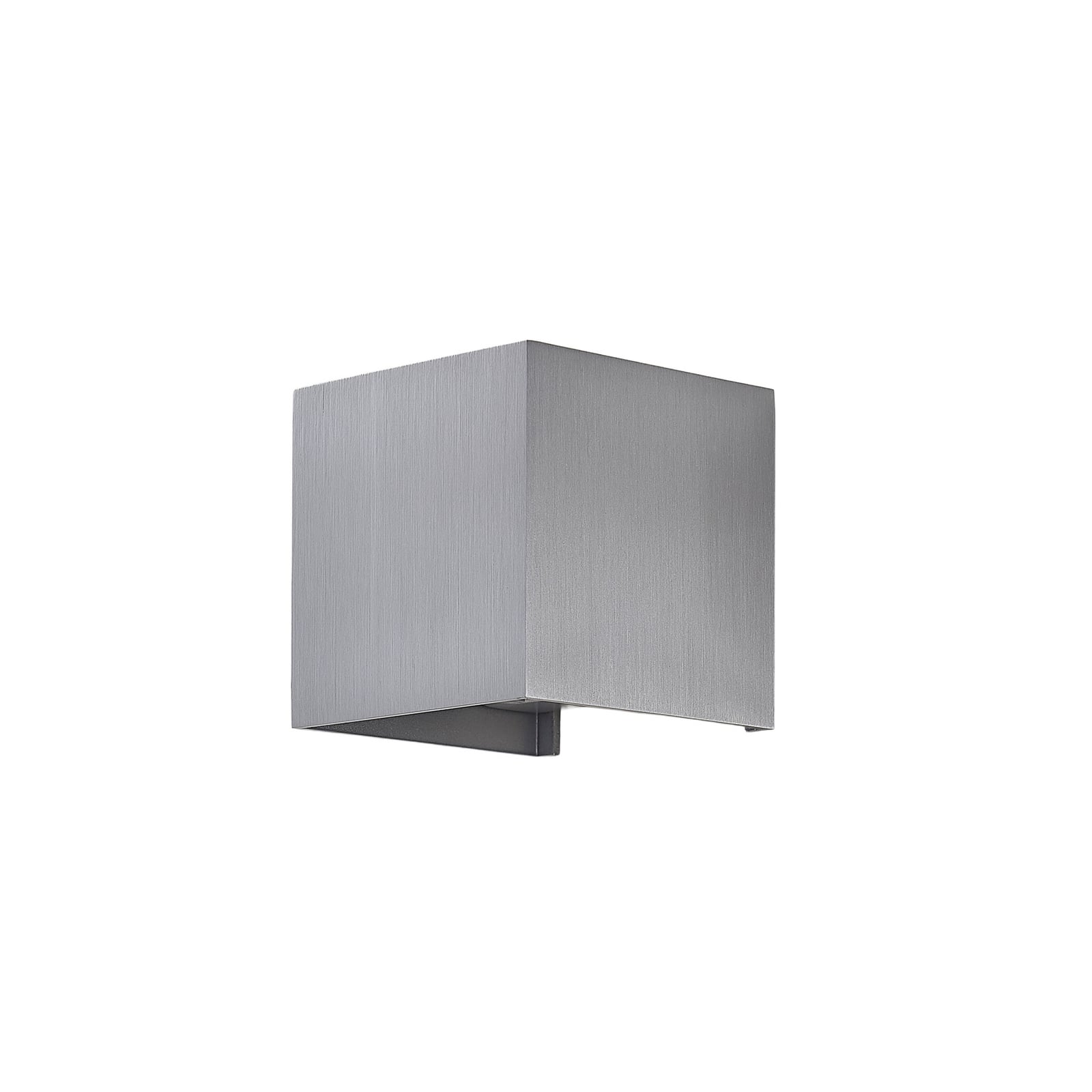 Arcchio Zuzana wall light, angular, aluminium-coloured, G9, 10 cm Arcchio Zuzana wall light, angular, aluminium-coloured, G9, 10 cm