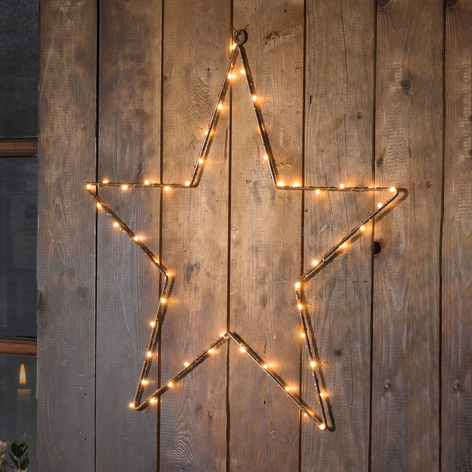 LED metalen ster met timer