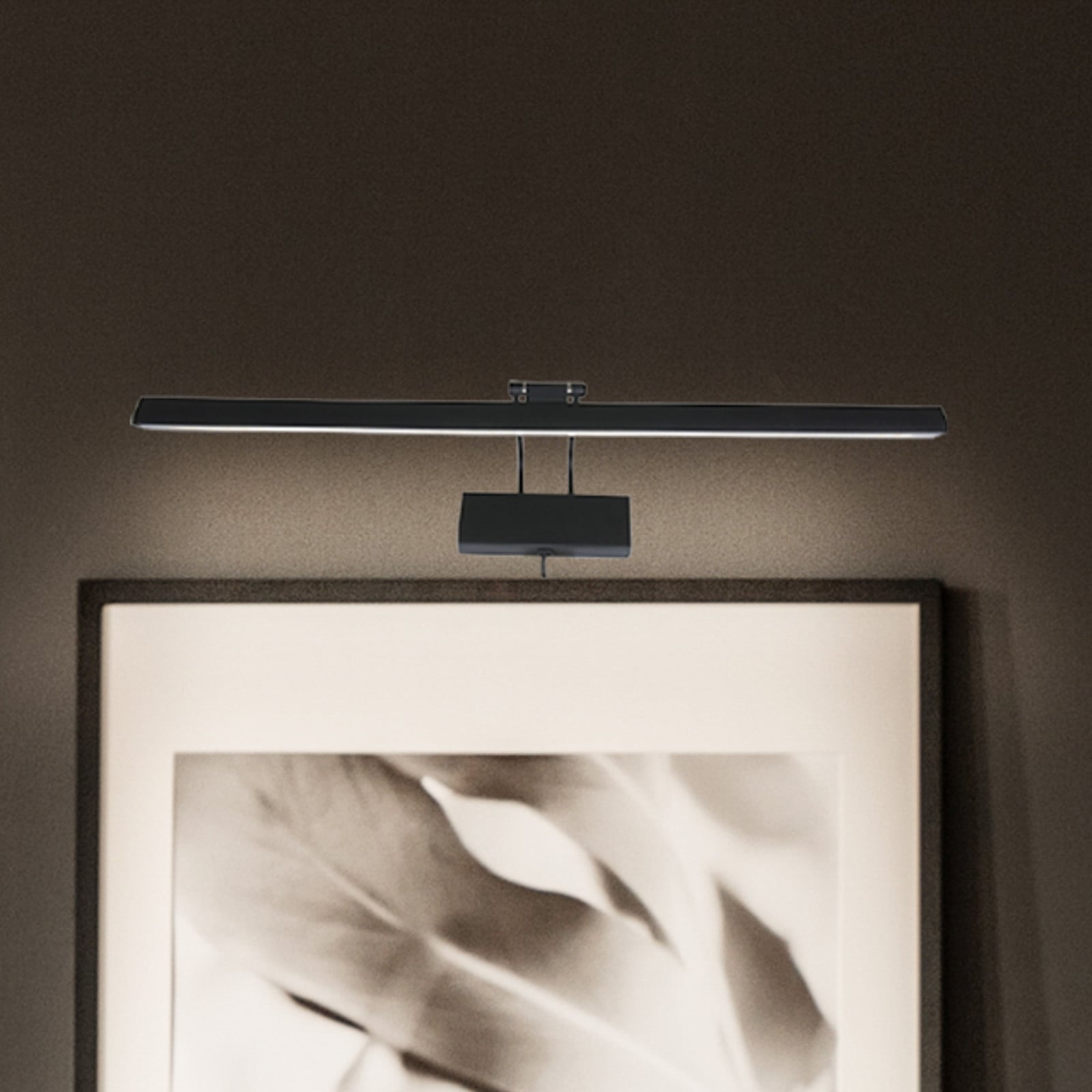 Steinhauer Aplică de perete LED Litho negru metal CCT lățime 60 cm - Camera de zi / sufragerie