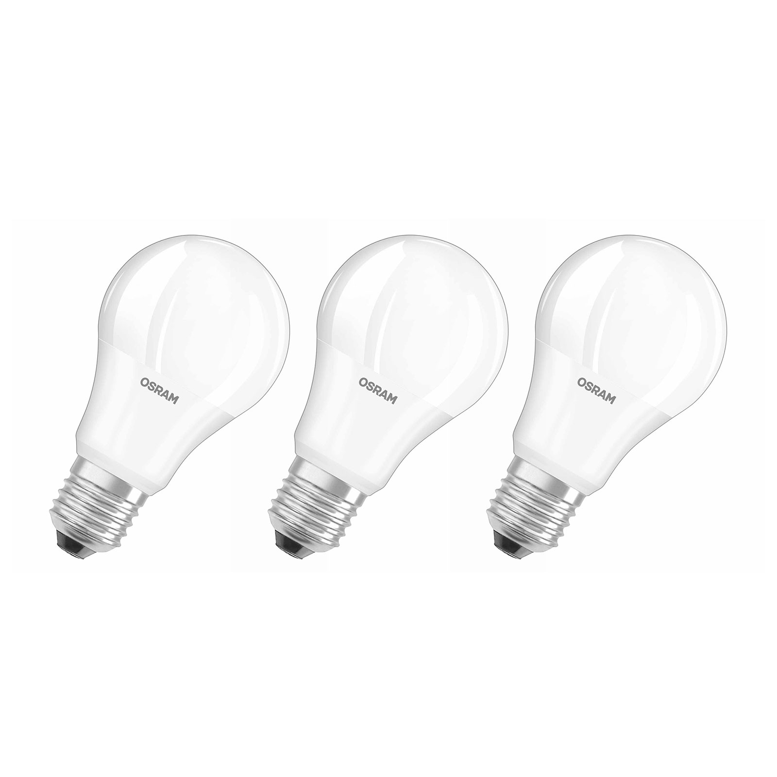 LED-Lampe E27 9W 827 matt, 3er-Set