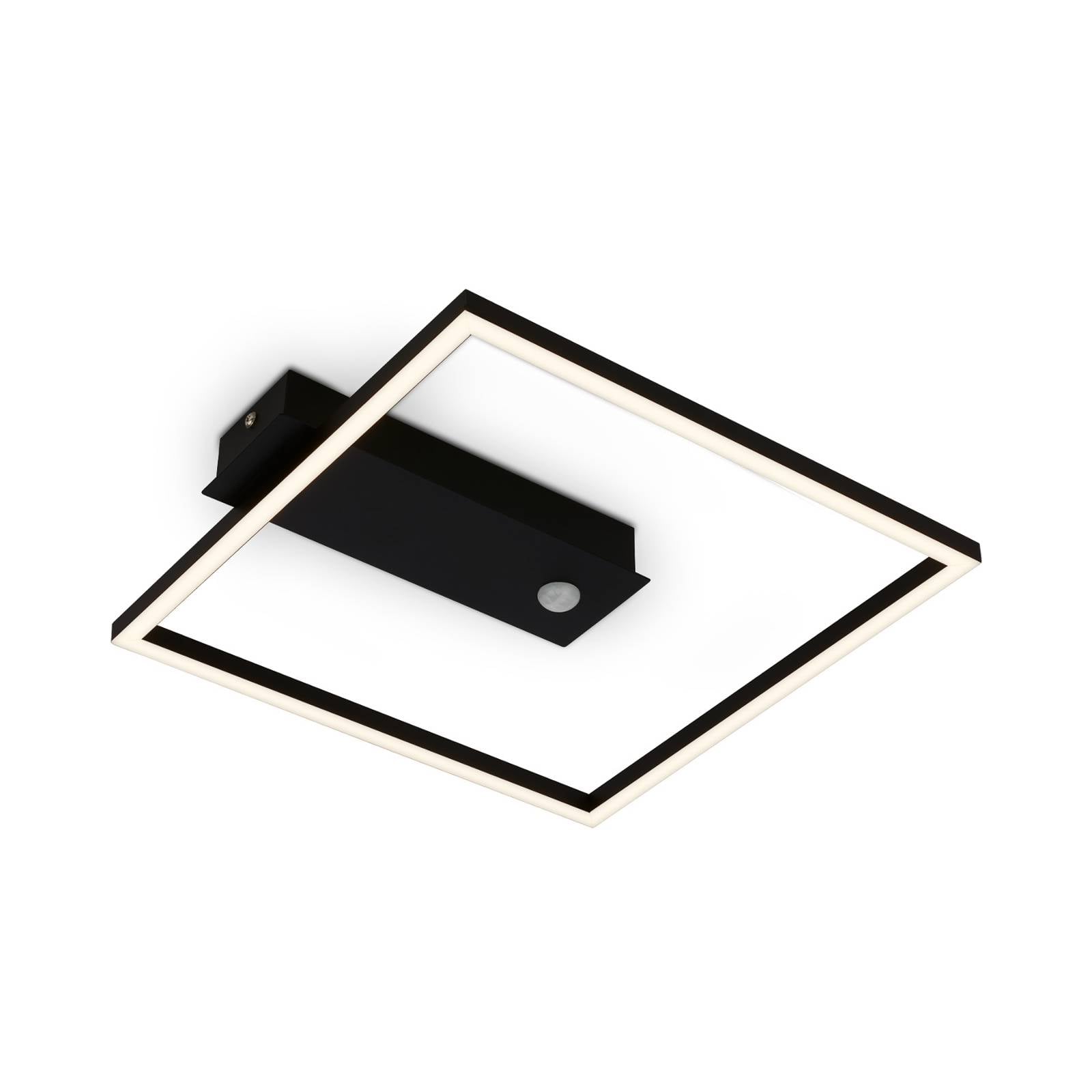 LED-Sensor-Deckenleuchte Nici quadratisch schwarz