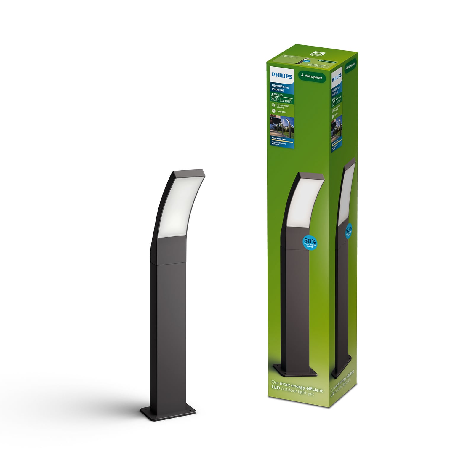 Philips LED tuinpadverlichting Splay UE, 60 cm, antraciet, IP44