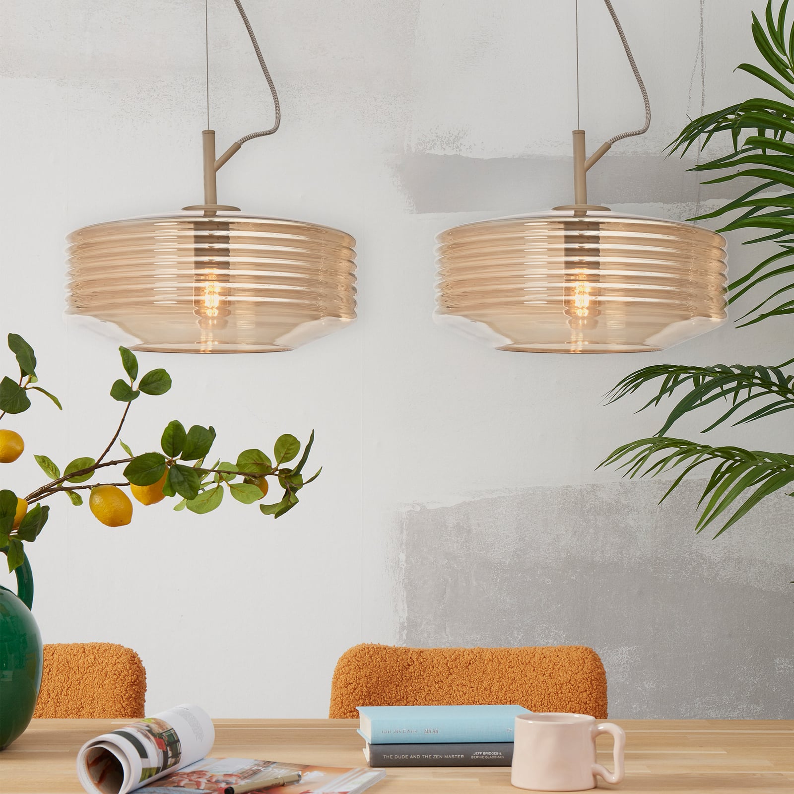 It's about RoMi Piekaramais gaismeklis Verona, dzintara krāsa, stikls, E27