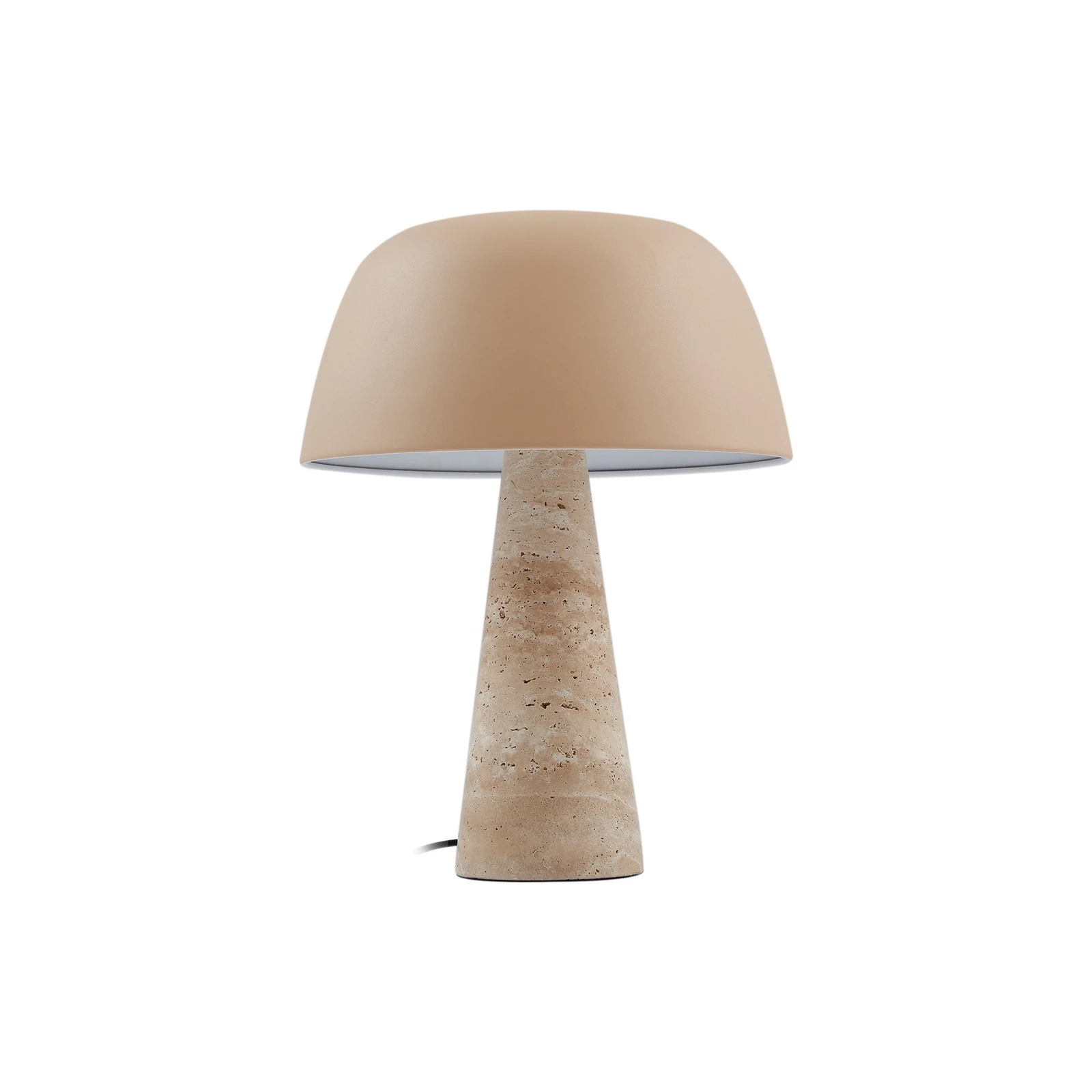 lampe à poser Lindby Magritt, beige, métal, pierre, 41 cm