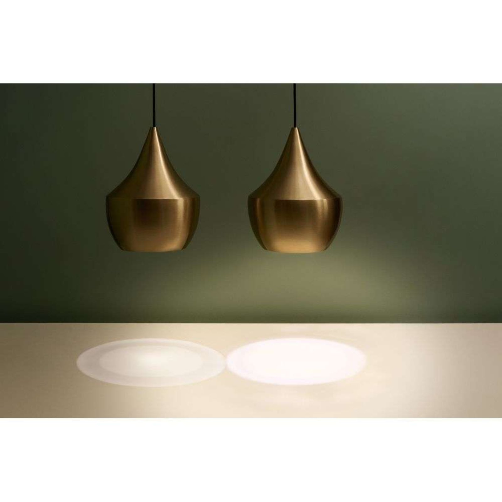 Beat Light Fat LED Lustră Pendul Brushed Brass - Tom Dixon