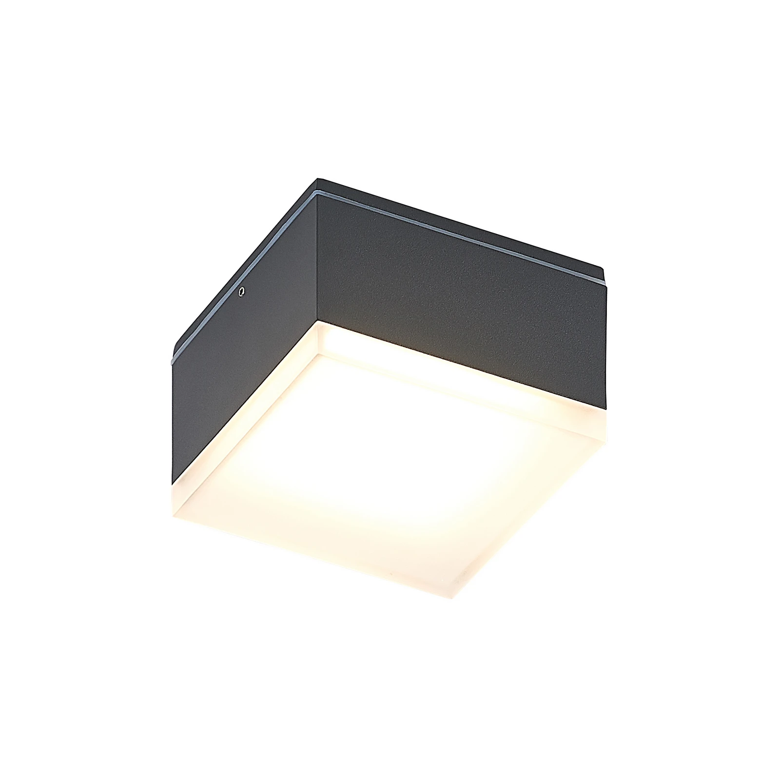 Lindby Mathea plafonnier d'extérieur LED angulaire