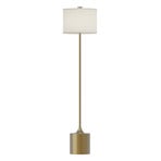 Issa Floor Lamp, ivory/gold, 156 cm, linen/metal – Elstead