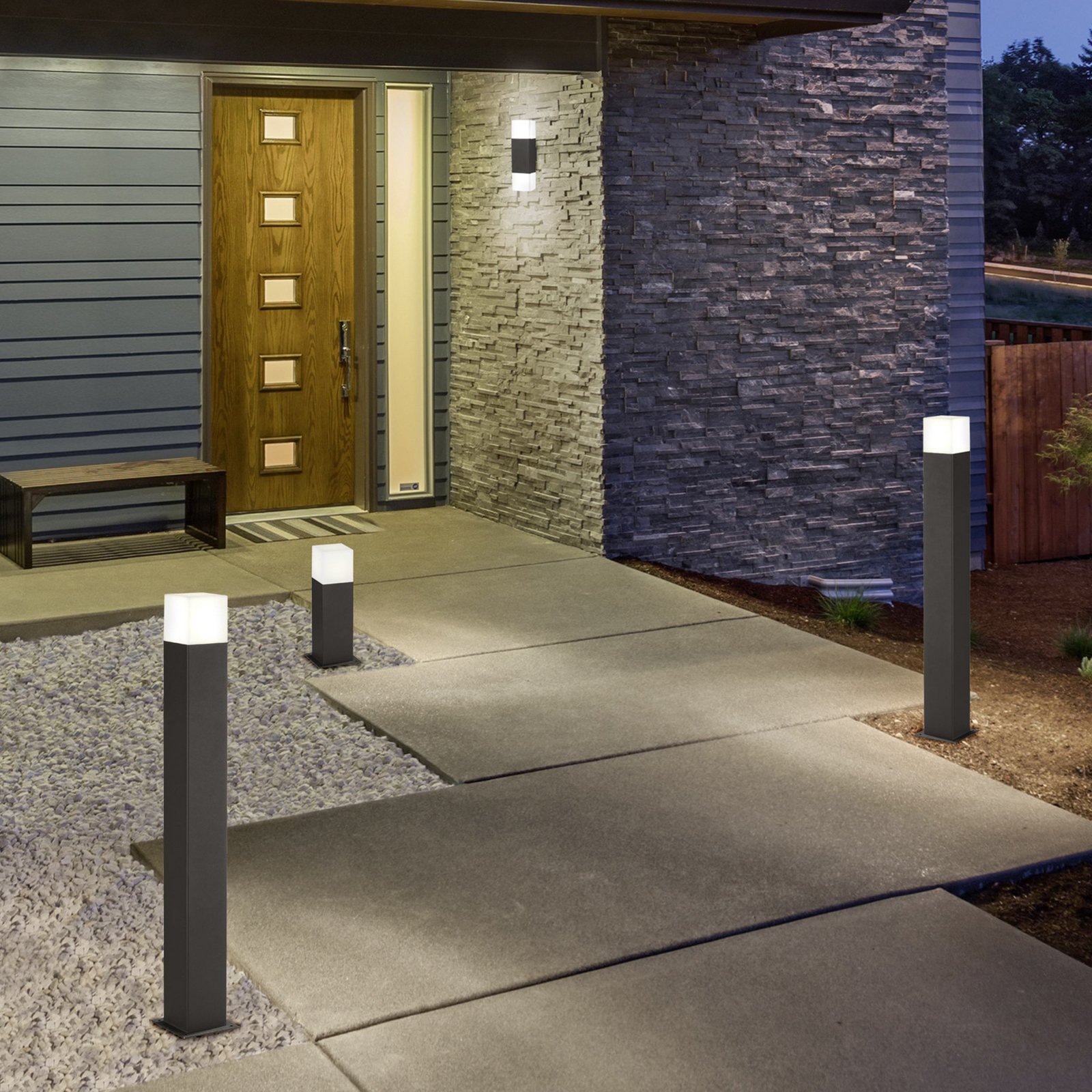 LED осветление за пътеки HUDSON, антрацит, височина 80 cm, метал, IP44 LED осветление за пътеки HUDSON, антрацит, височина 80 cm, метал, IP44