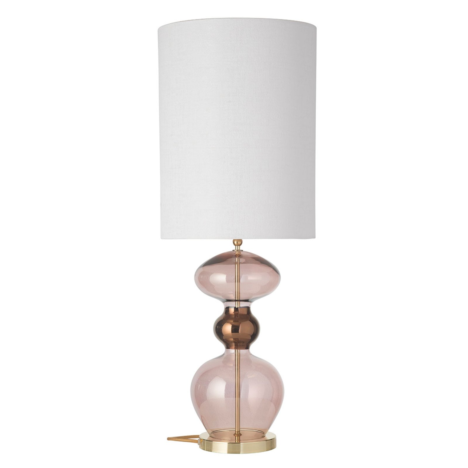 EBB & FLOW Futura table lamp, white marl lampshade