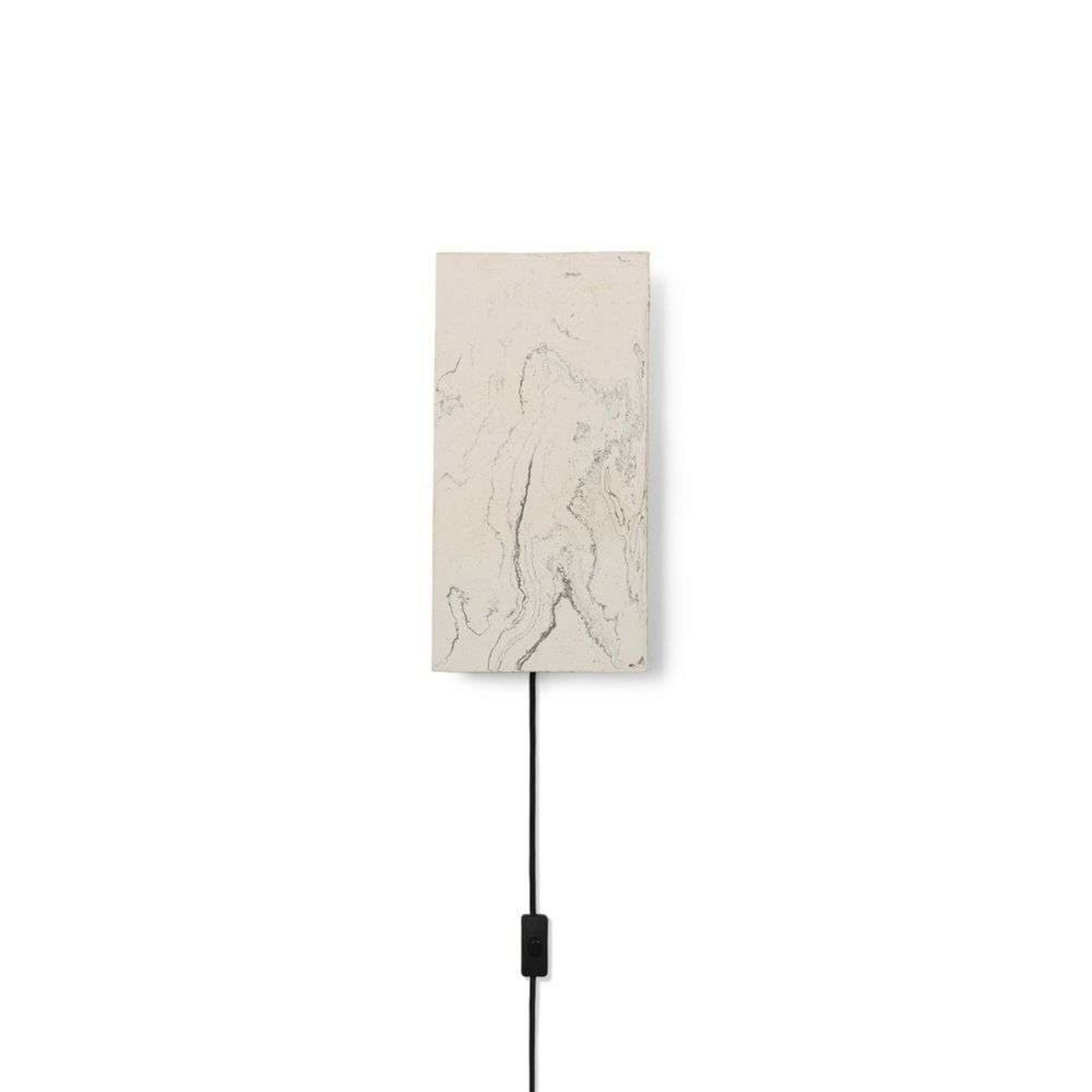 Argilla Aplique de Pared Rectangular Marble White - Ferm Living