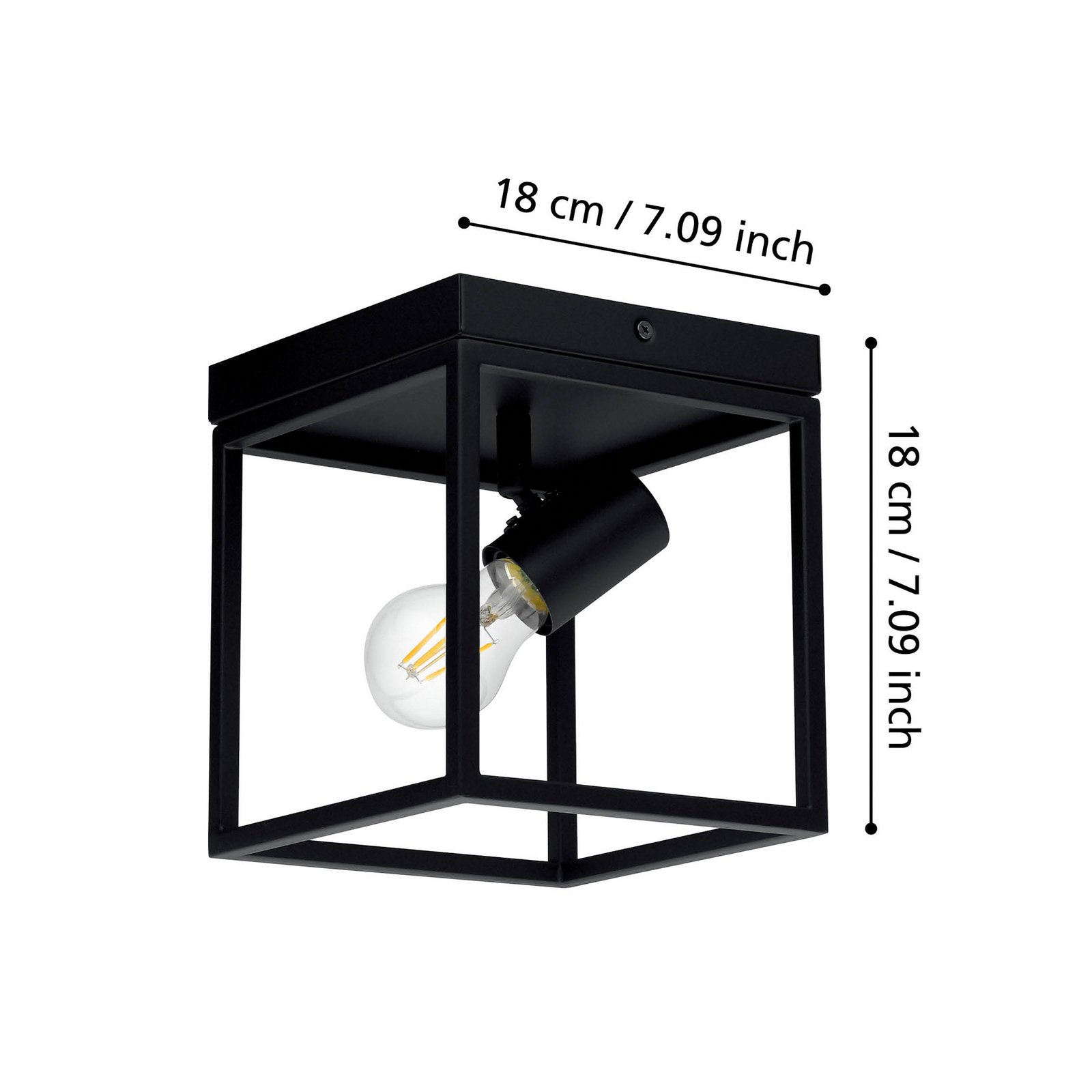 Plafondlamp Silentina 1-lamp, 18x18cm Plafondlamp Silentina 1-lamp, 18x18cm