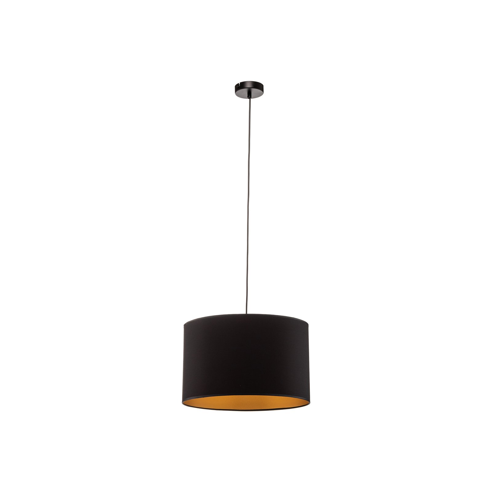 Soho hanging light cylindrical 1-bulb 40cm black/gold
