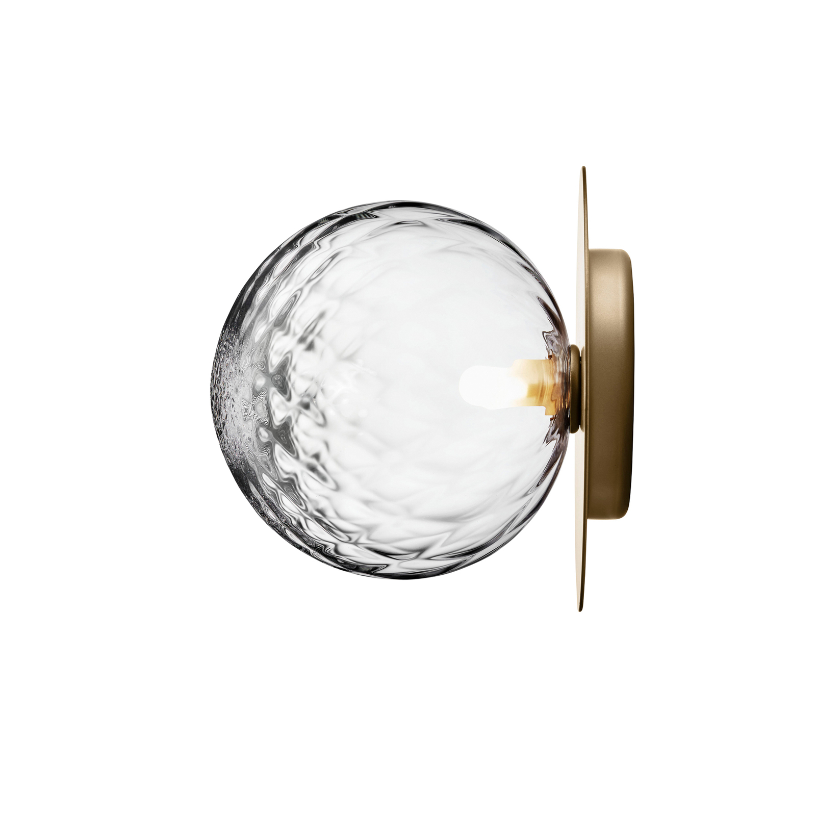 Liila 1 Væg-/Loftlampe IP44 Large Nordic Gold/Optic Clear - Nuura