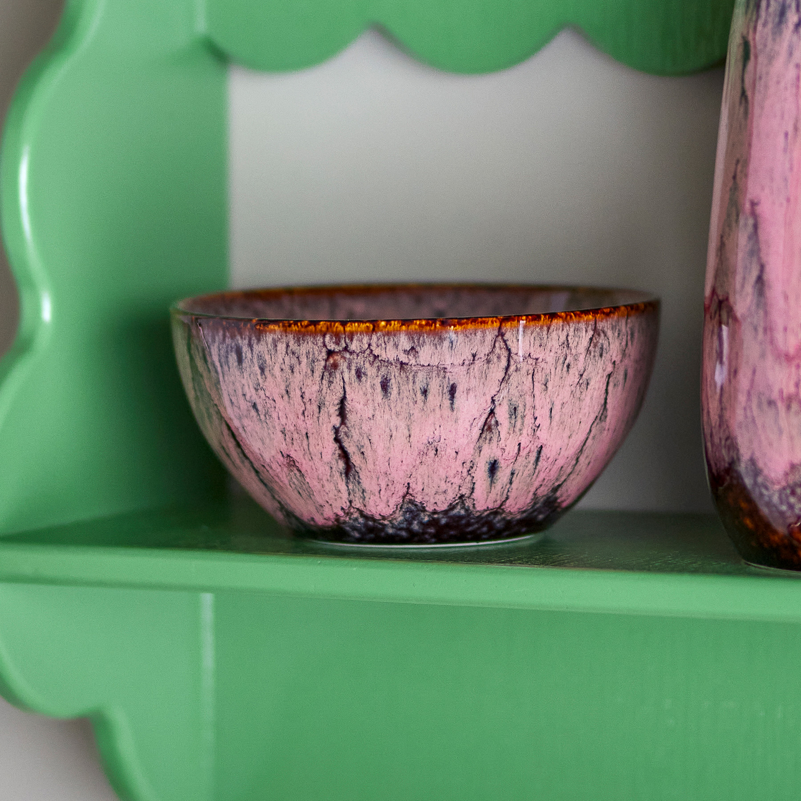 Bol Rayen, rose, lot de 4, 7 cm, céramique - Bloomingville