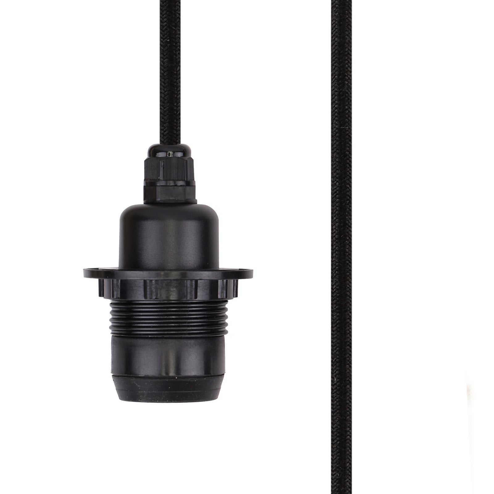 Držač žarulje E27, crni, s utikačem, 5 m, IP44 - Watt &amp; Veke