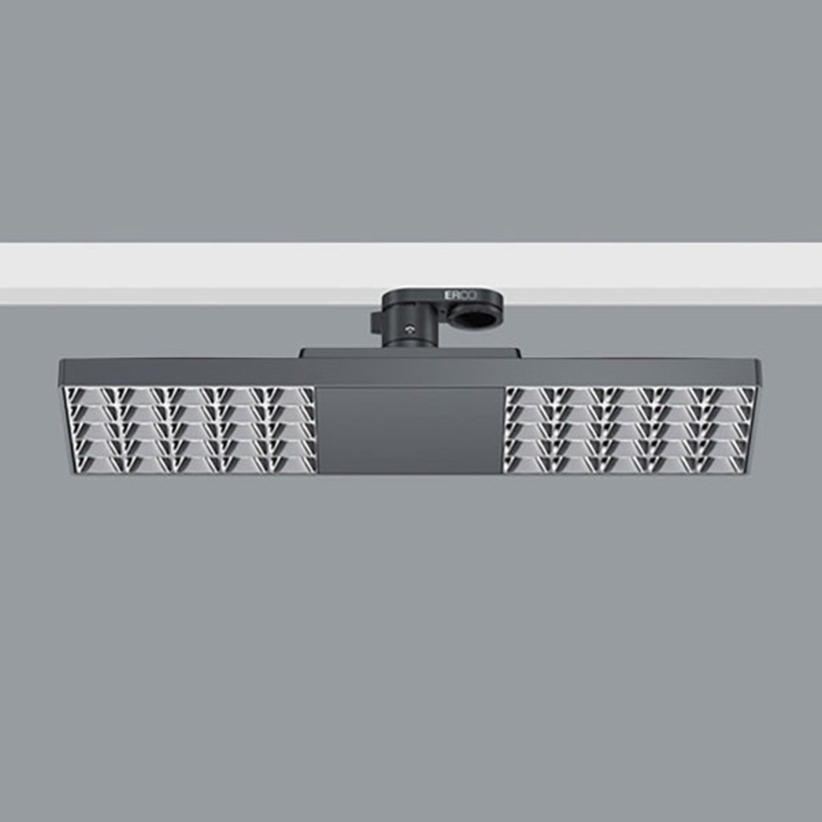 ERCO Jilly 230V BT 15W oval wide, Raster silber