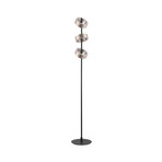 LED-stoječa svetilka Axion, črna/rjava, višina 150 cm, CCT, z možnostjo