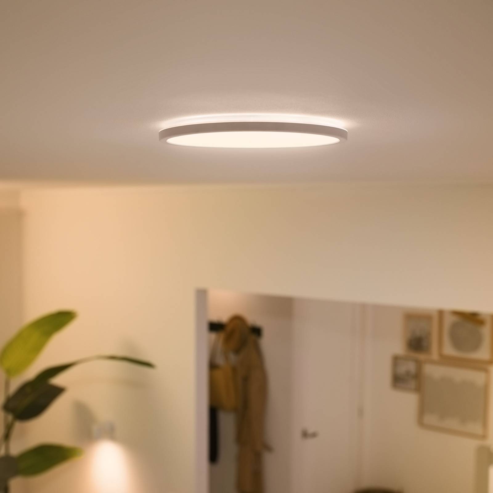 WiZ SuperSlim LED-loftlampe CCT Ø29cm hvid