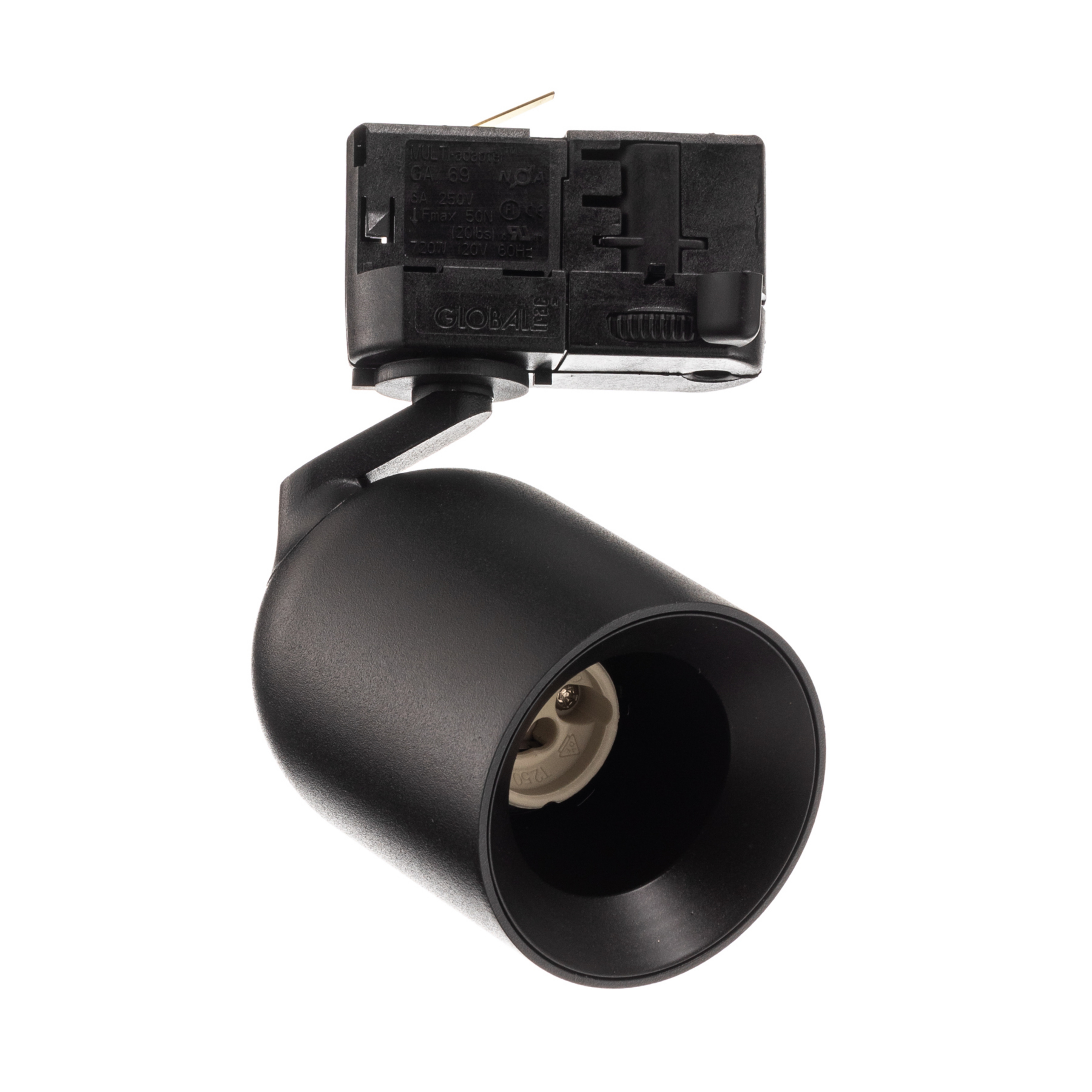 Brinja skinnespot, 3-faset, sort, Ø 6,5 cm, GU10 - Arcchio