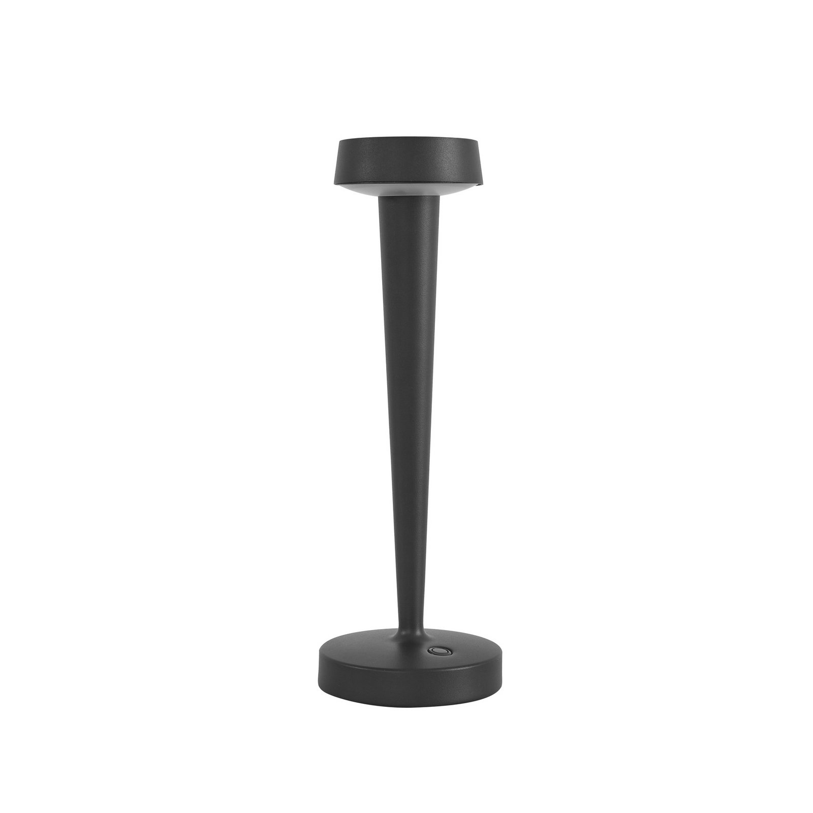 Lucande LED-Akku-Kerzenständer Lea, Vase, dunkelbraun, 28 cm
