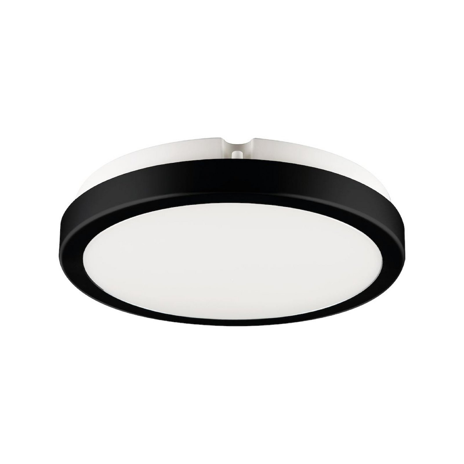 Plafonnier LED Vera, noir, plastique, Ø 22 cm, IP65