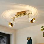 Lucande Kilio-LED-kattokohdevalo, 2 lamppua, kulta