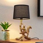 Lindby Squira lampe à poser, noire-dorée