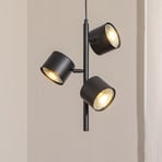 Pendellampa 1047E, 3 lampor, svart