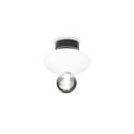 Ideal Lux Plafoniera LED Lumiere-2, vetro opalino/grigio, nero