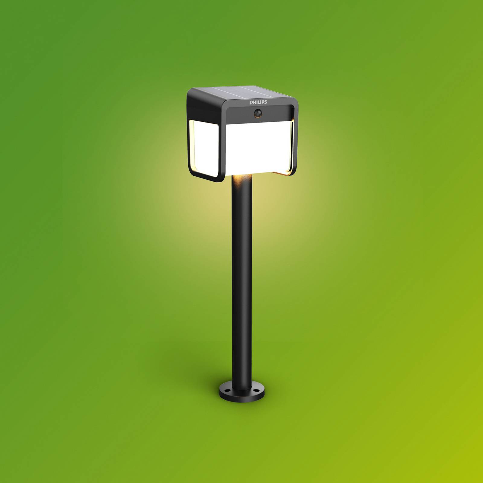 Lampa z grotem ziemnym LED Philips Ezra UE, tworzywo sztuczne, IP44