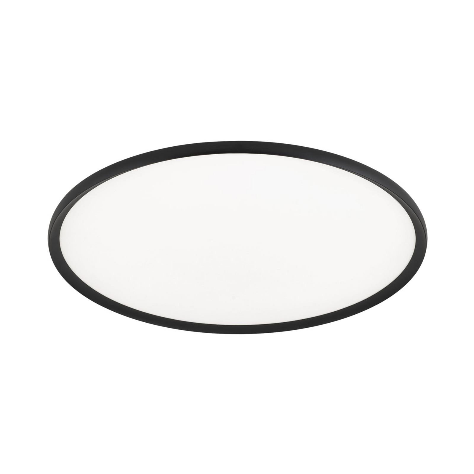 LED ceiling lamp Kant, Ø 80 cm black, CCT metal/plastic