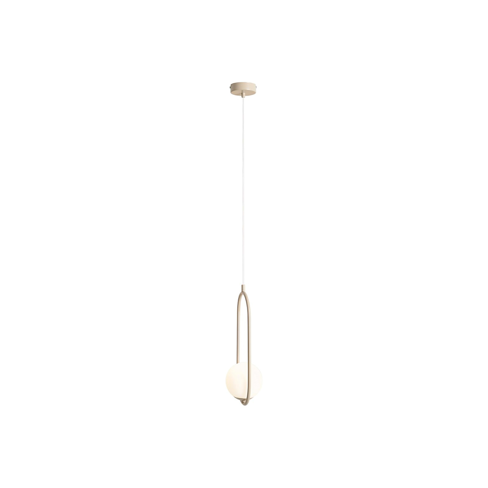 Hanglamp Dione, 1-lamp, beige/wit