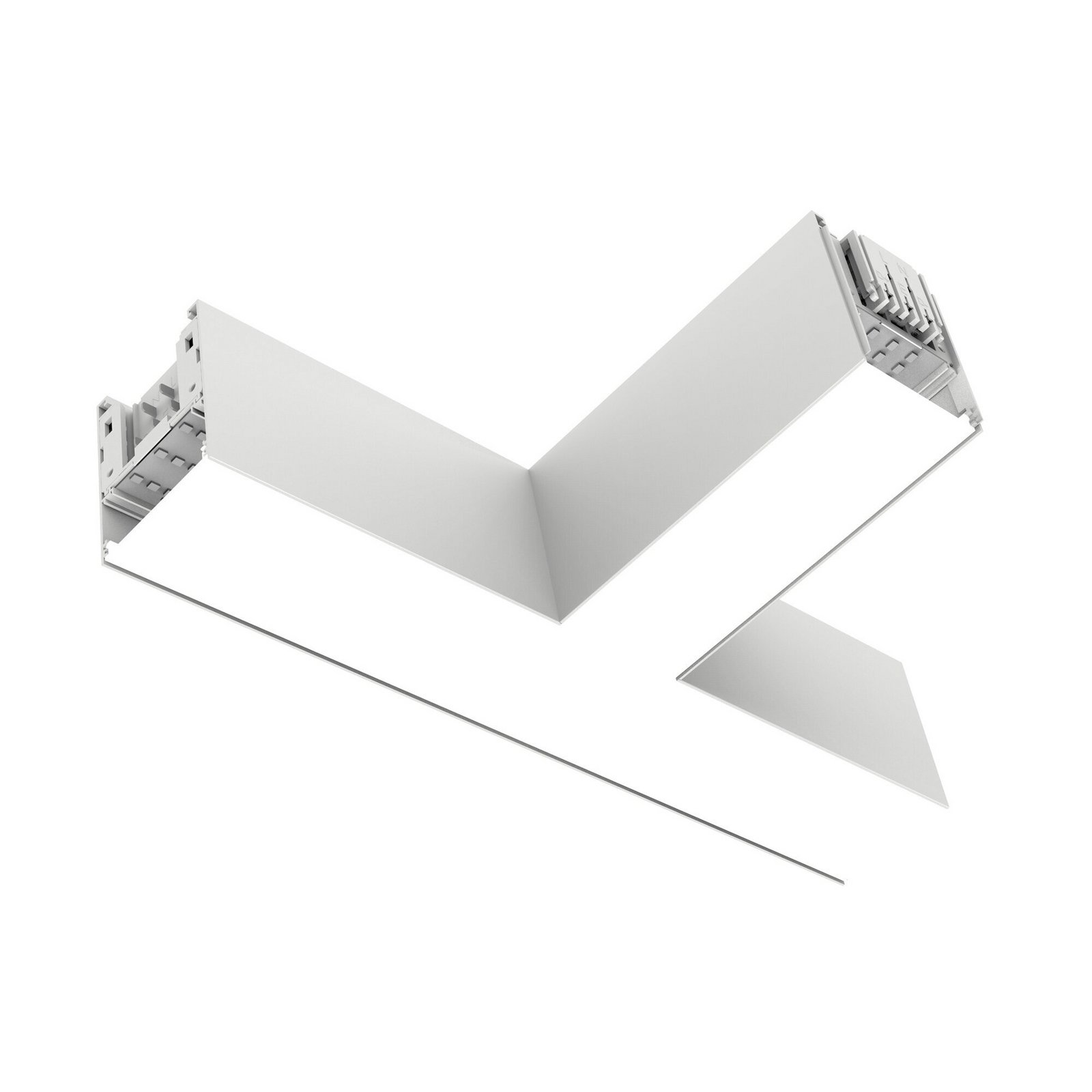 SLC LED corner module Click T, AC, connection on the right, white