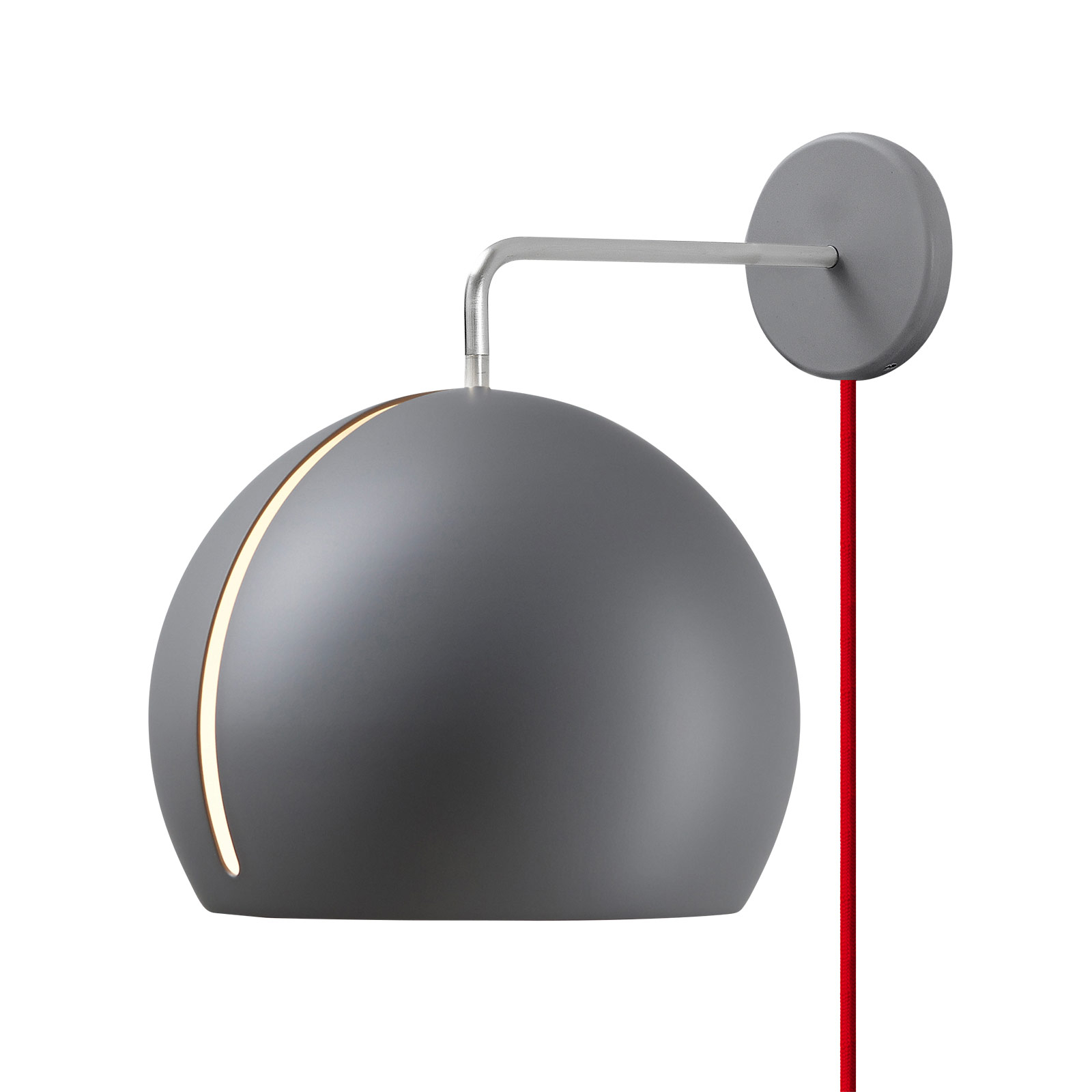 Nyta Tilt Globe Wall applique câble rouge, grise