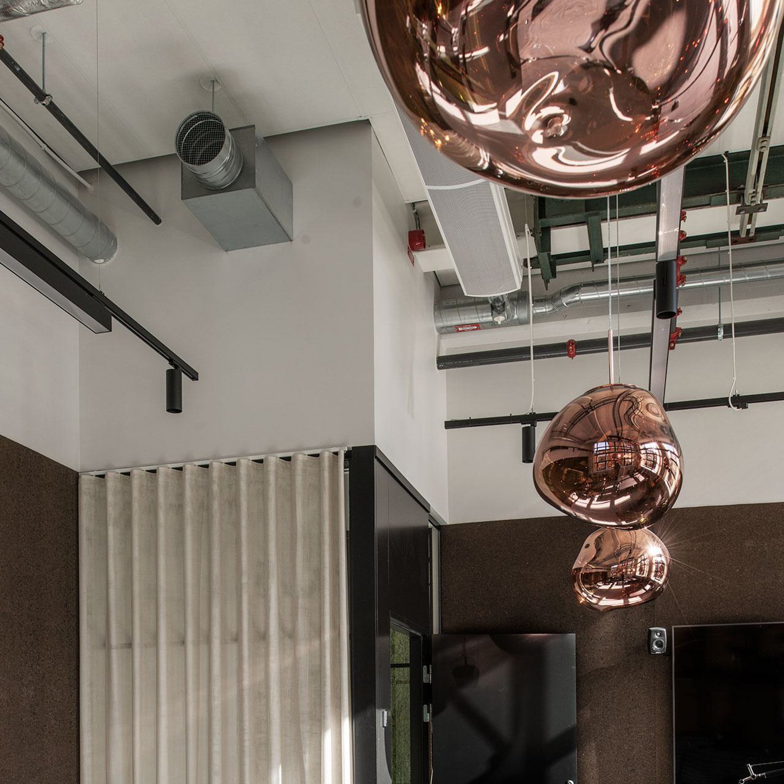 Tom Dixon suspension LED Melt, Ø 50 cm, cuivre, plastique
