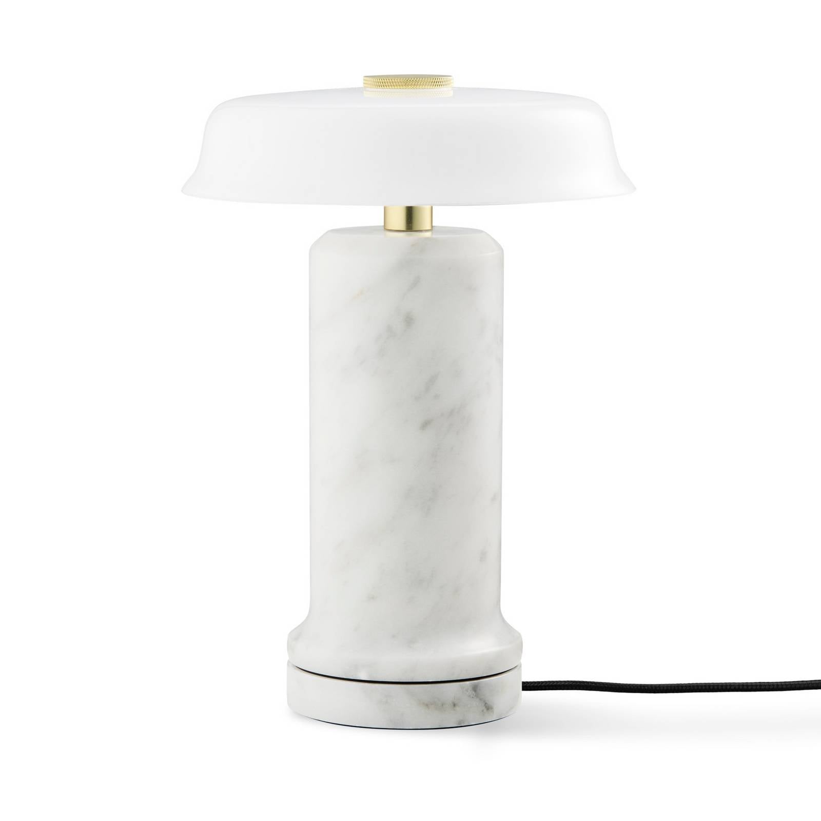 DESIGN BY US Lampe à poser LED Trip No. 2, carrare/blanc, marbre, verre