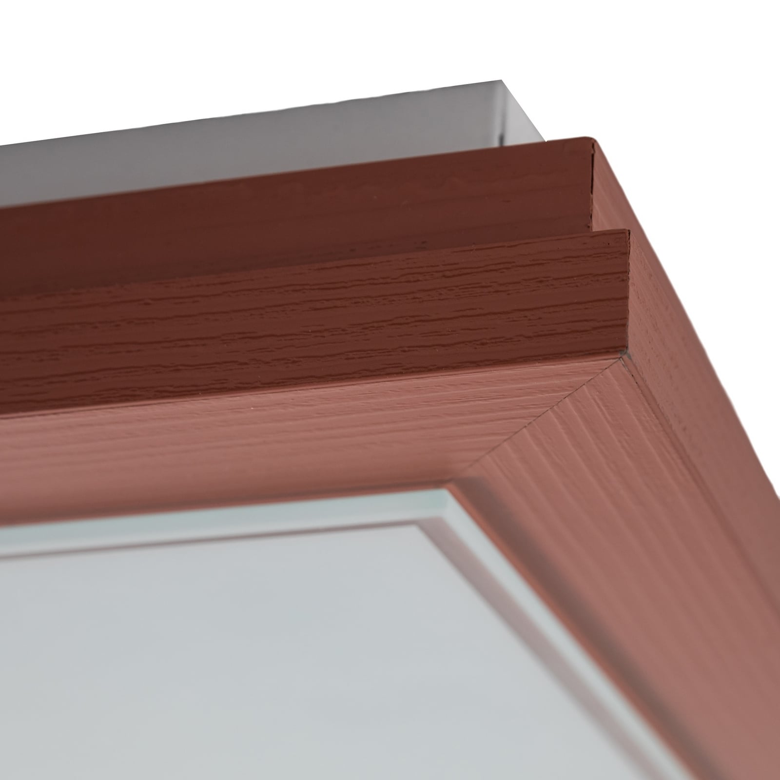 Plafondlamp Tally, breedte 42 cm, terracotta, hout, E27