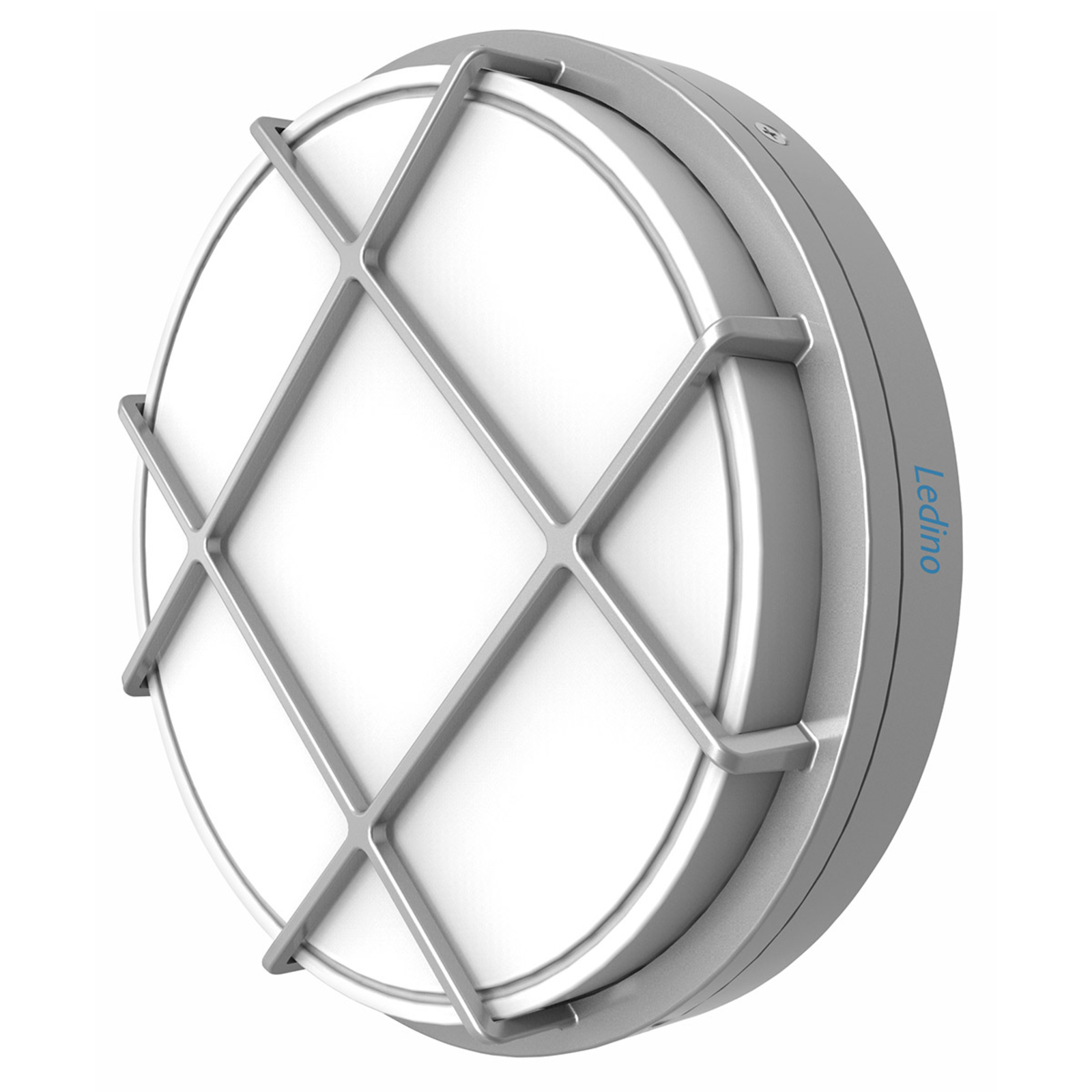 Ledino Eller LED outdoor wall light, IK10, round, die-cast aluminium, plastic, 20 W, energy efficiency: A+, H: 5.4 cm