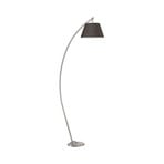 Lampa stojąca Sinea, srebrny/czarny, wysokość 110 cm, żelazo, tkanina