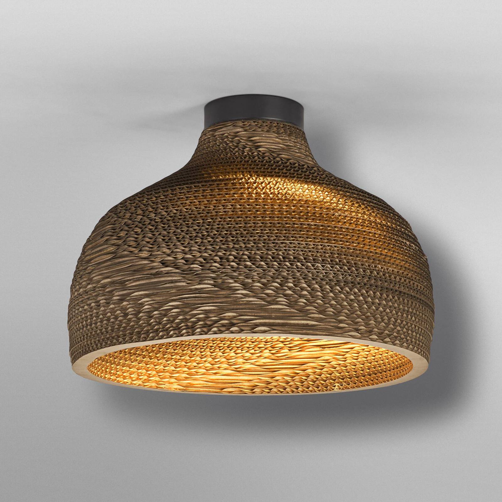 Lampa sufitowa OSRAM HAT, brązowa, Ø 36 cm, tektura falista, E27
