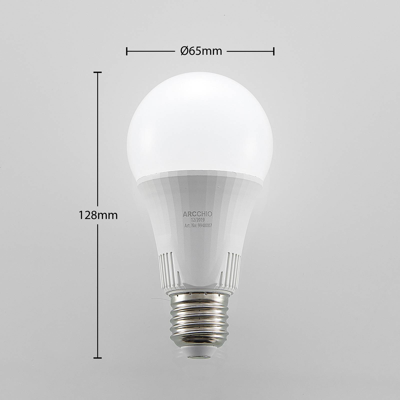 Arcchio LED žárovka E27 A65 15W 3 000K 3 st. stmívatelná