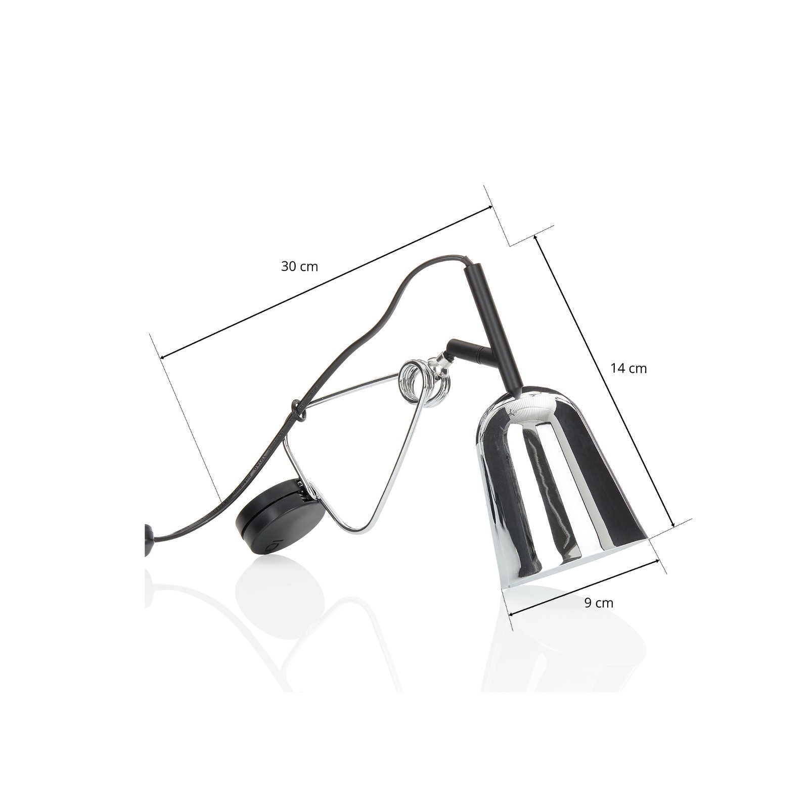 Chrome-plated Studio clip-on light